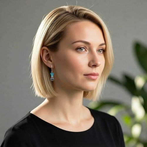  Hematite &amp; Cone Crystal Earrings