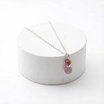 Goldstone &amp; Flat  Crystal Necklace   